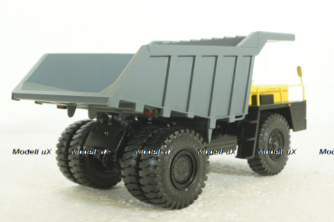 Белаз-7540 карьерный самосвал, желтый/серый, Н004, Наш Автопром 1:43