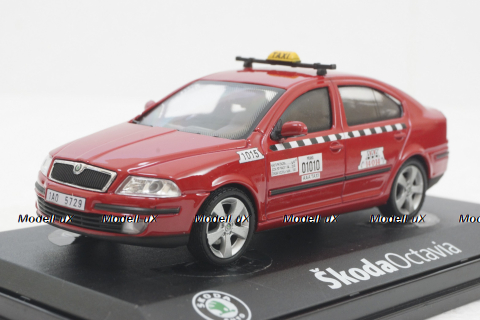 Skoda Octavia, Taxi Praha, red, 143-006RED, Abrex 1:43