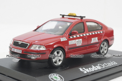 Skoda Octavia, Taxi Praha, red, 143-006RED, Abrex 1:43