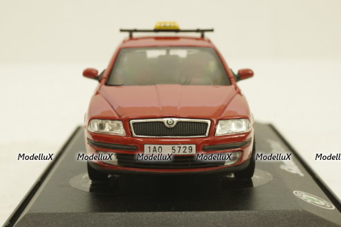 Skoda Octavia, Taxi Praha, red, 143-006RED, Abrex 1:43