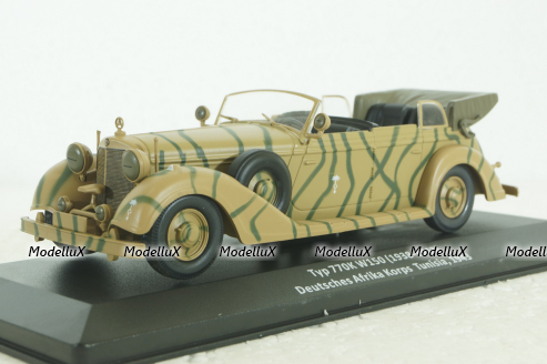 Mercedes TYP 770K (W150) 1943 Deutsches Africa Korps, Tunisia, Altaya Military #6 Altaya 1:43