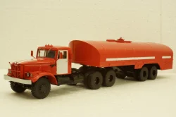 Краз-258 с п/прицепом ТЗ-22, красный, АвтоИстория 1:43