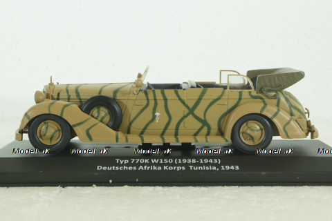 Mercedes TYP 770K (W150) 1943 Deutsches Africa Korps, Tunisia, Altaya Military #6 Altaya 1:43