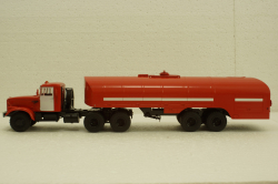 Краз-258 с п/прицепом ТЗ-22, красный, АвтоИстория 1:43