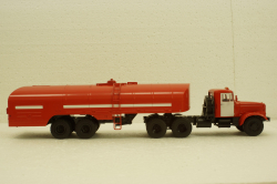 Краз-258 с п/прицепом ТЗ-22, красный, АвтоИстория 1:43