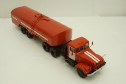 Краз-258 с п/прицепом ТЗ-22, красный, АвтоИстория 1:43
