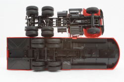 Краз-258 с п/прицепом ТЗ-22, красный, АвтоИстория 1:43