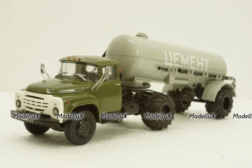 Зил-130В1 с п/прицепом ТЦ-4, на арочной резине, АвтоИстория 1:43