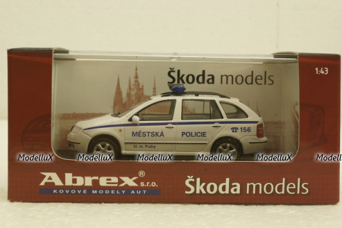 Skoda Fabia Combi, Mestska Policie, white, 143ABX-004XB, Abrex 1:43