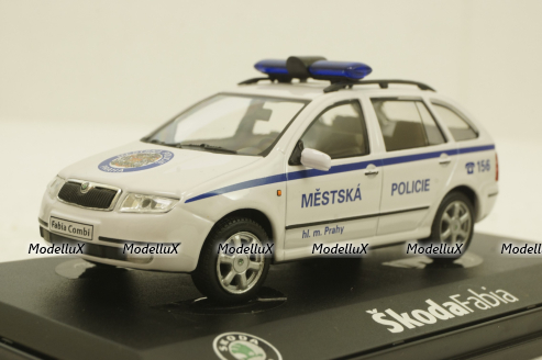 Skoda Fabia Combi, Mestska Policie, white, 143ABX-004XB, Abrex 1:43