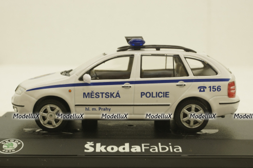 Skoda Fabia Combi, Mestska Policie, white, 143ABX-004XB, Abrex 1:43