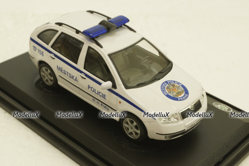 Skoda Fabia Combi, Mestska Policie, white, 143ABX-004XB, Abrex 1:43