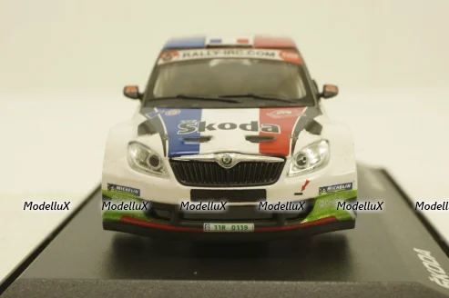 Skoda Fabia Super 2000, #7 N.Vouilloz/B.Veillas, 143XAB604TF, Abrex 1:43