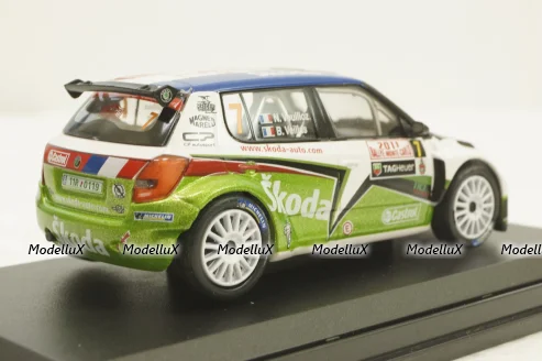 Skoda Fabia Super 2000, #7 N.Vouilloz/B.Veillas, 143XAB604TF, Abrex 1:43