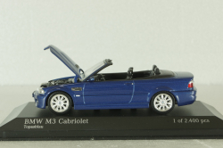 BMW M3 Cabriolet (E46) 2001, blue, 431020031, Minichamps 1:43