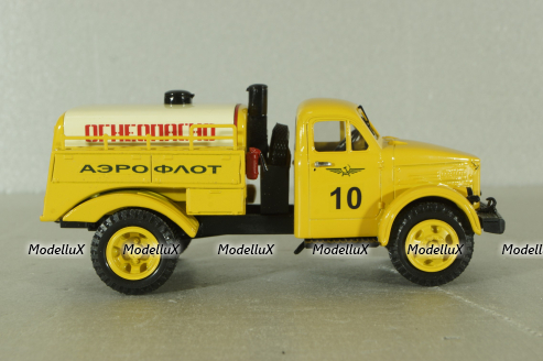 МЗ-51А Аэрофлот маслозаправщик на шасси Газ-52А Аэрофлот, желтый/белый, SL089, СарЛаб 1:43