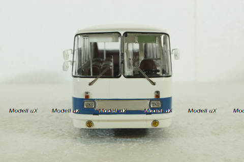 ЛАЗ-695Н (1981), белый/синий, DEMPRICE 1:43 