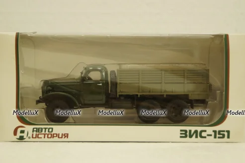 Зис-151, бортовой, зеленый, 100404, АвтоИстория 1:43