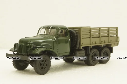 Зис-151, бортовой, зеленый, 100404, АвтоИстория 1:43
