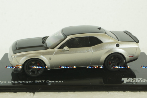 Dodge Challenger SRT Demon (2018) silver, Fast&Furious #55, FF055, Altaya 1:43 Уценка!