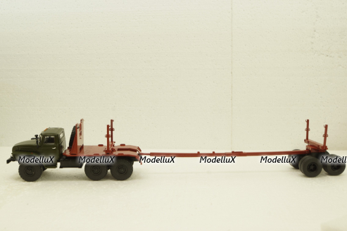 Урал-43204, хаки, лесовоз, АвтоИстория 1:43