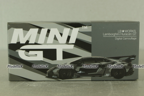 Lamborghini Huracan GT, LB Works, digital camouflage, Mini GT 1:64