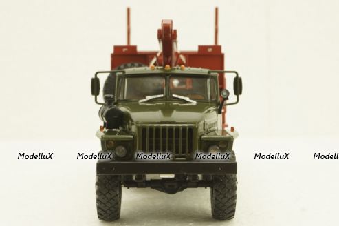 Урал-43204, хаки, лесовоз, АвтоИстория 1:43