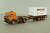 Mercedes SK 1748 tractor with semi trailer Berner 1988, orange, Herpa 1:87