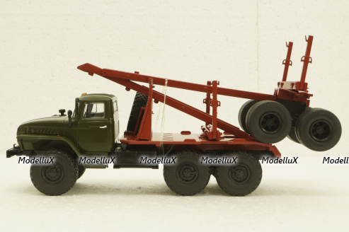 Урал-43204, хаки, лесовоз, АвтоИстория 1:43