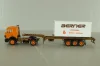 Mercedes SK 1748 tractor with semi trailer Berner 1988, orange, Herpa 1:87