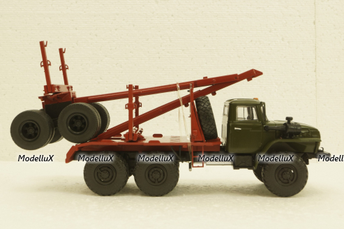 Урал-43204, хаки, лесовоз, АвтоИстория 1:43
