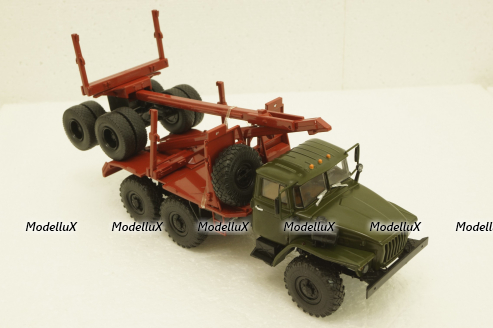 Урал-43204, хаки, лесовоз, АвтоИстория 1:43