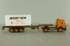 Mercedes SK 1748 tractor with semi trailer Berner 1988, orange, Herpa 1:87