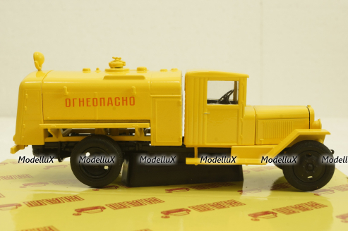Зис-5В Б3-39М, Огнеопасно, желтая, Н920, Наш Автопром 1:43