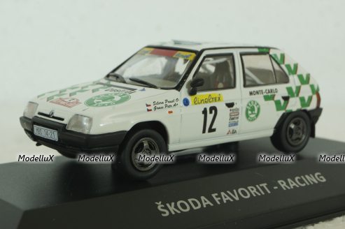Skoda Favorit # 12 Rally Monte Carlo 1994, KS095, KALEIDOSKOP SKODA #95 DeAgostini 1:43