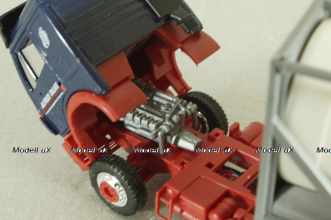 Mercedes SK 1850 LS tractor with semi-trailer tank "Alfred Talke" 1994, blue/white, 143004, Herpa 1:87