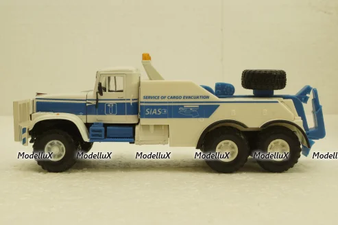 Краз-255Б БРО-200 Эвакуатор білий, Н945, Наш Автопром 1:43 ( Квадратные фары)