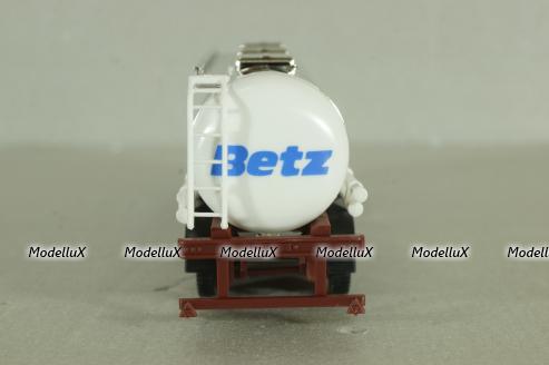 Mercedes SK 1735 LS tractor with semi-trailer tank "Willi Betz" 1989, blue/chrome, 826110, Herpa 1:87 