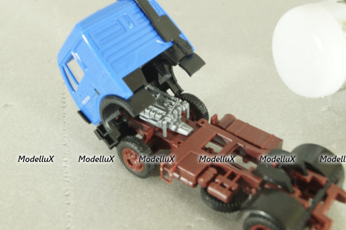 Mercedes SK 1735 LS tractor with semi-trailer tank "Willi Betz" 1989, blue/chrome, 826110, Herpa 1:87 