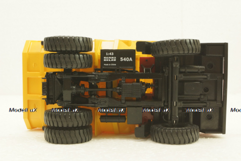 Белаз-540А карьерный самосвал, красный/желтый, Н002, Наш Автопром 1:43