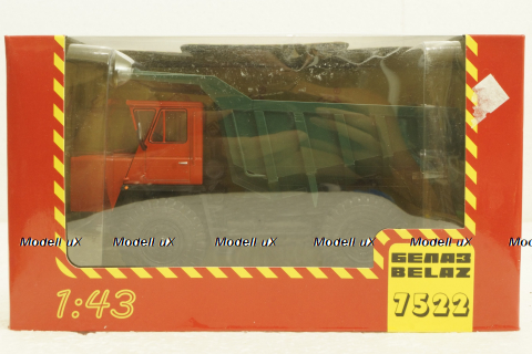 Белаз-7522 карьерный самосвал, красный/зеленый, Н003, Наш Автопром 1:43
