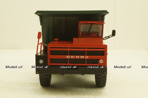 Белаз-7522 карьерный самосвал, красный/зеленый, Н003, Наш Автопром 1:43