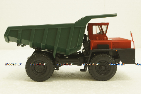 Белаз-7522 карьерный самосвал, красный/зеленый, Н003, Наш Автопром 1:43