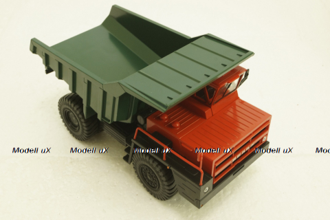 Белаз-7522 карьерный самосвал, красный/зеленый, Н003, Наш Автопром 1:43