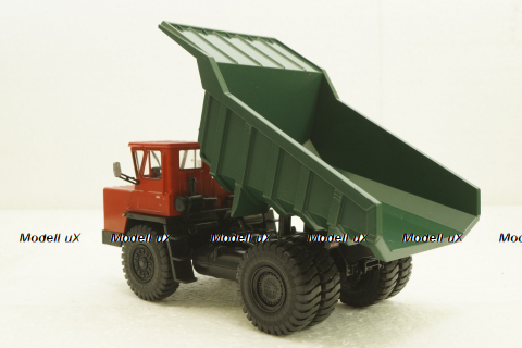 Белаз-7522 карьерный самосвал, красный/зеленый, Н003, Наш Автопром 1:43