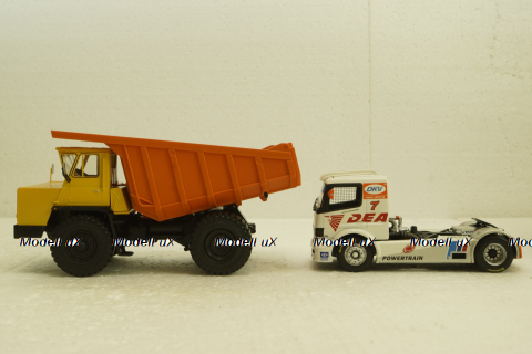 Белаз-7510 карьерный самосвал, желтый/оранжевый, Н005, Наш Автопром 1:43