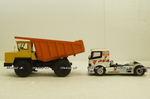 Белаз-7510 карьерный самосвал, желтый/оранжевый, Н005, Наш Автопром 1:43