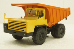 Белаз-7510 карьерный самосвал, желтый/оранжевый, Н005, Наш Автопром 1:43