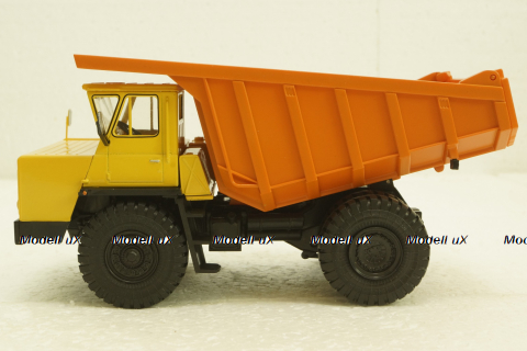 Белаз-7510 карьерный самосвал, желтый/оранжевый, Н005, Наш Автопром 1:43