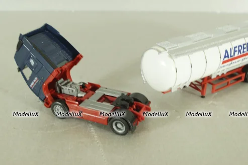 Volvo FH 12 Globetrotter XL with semi-trailer tank "Alfred Talke", blue/white, 144288, Herpa 1:87
